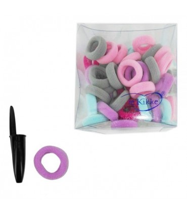 Elastici per Capelli Lekikke Diam. 2 cm Spessore 0.7 mm Conf. 100 pz. colore Nero