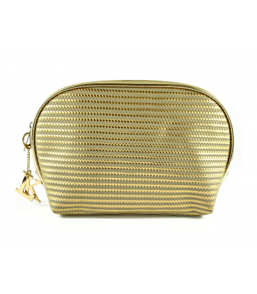 Beauty Case Donna Rigato Effetto Intrecciato Le Kikke Dim.22x15 cm Disponibile in 3 colori