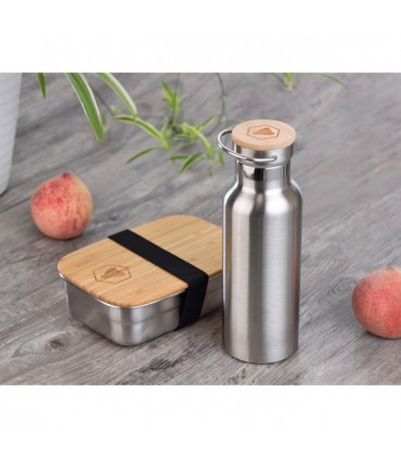 Set Laguiole contenitore Pranzo con Bottiglia Termica in Acciaio
