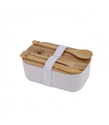 Porta Pranzo Laguiole con Coperchio e Posate in Bamboo