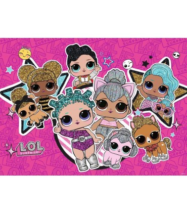 Puzzle Ravensburger 49x36 cm. 200 pz. L.O.L Girl Power Il Paese dei Dinosauri