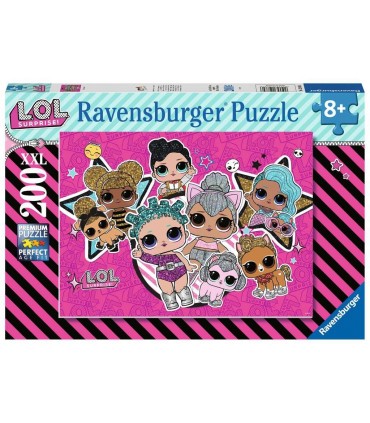 Puzzle Ravensburger 49x36 cm. 200 pz. L.O.L Girl Power Il Paese dei Dinosauri