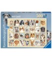 Puzzle Ravensburger 49x36 cm. 500 pz. Ritratti di Cani