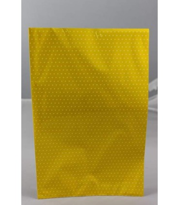 Buste regalo  double face(un lato lucido e uno opaco)misura 16x25  colore Giallo conf. da 50 pz.