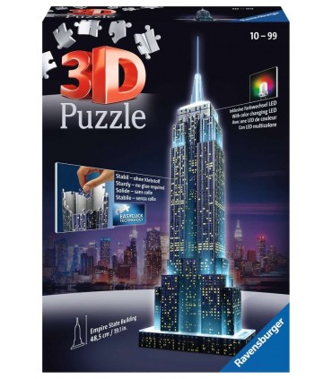 Puzzle Ravensburger 3D che si Illumina H.29cm 216 pz. Torre Eiffel Night
