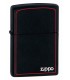 Zippo Nero Matte con Bordo
