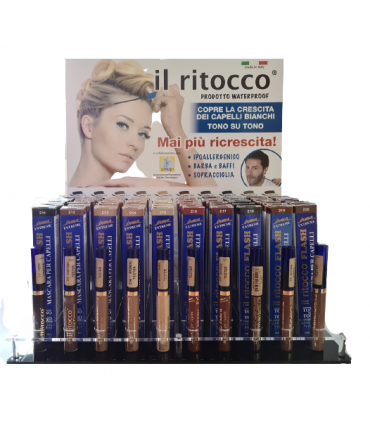 Mascara per Capelli Waterprof da 10ml + TESTER Expo da 60 pz. assortito con