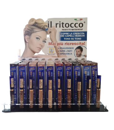 Mascara per Capelli Waterprof da 10ml + TESTER Expo da 60 pz. assortito con
