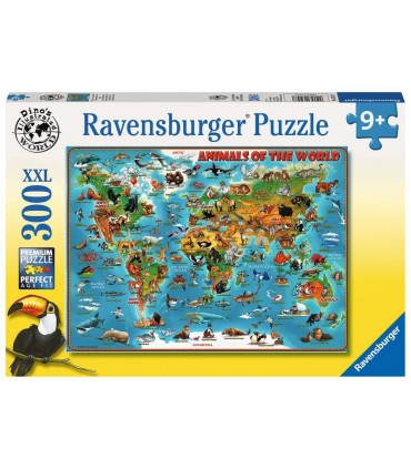 Puzzle Ravensburger 49x36 cm. 300 pz. Animali nel Mondo