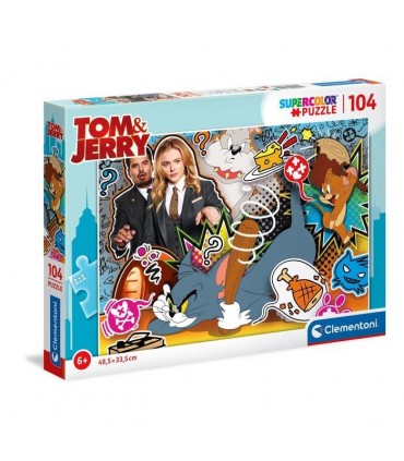 Puzzle Supercolor Clementoni 104 pz. Tom and Jerry
