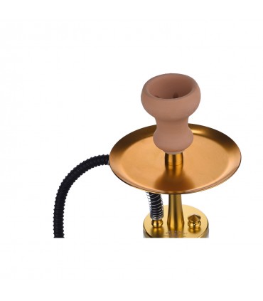 Narghilè Champ Deroua Gold in Vetro 1 Tubo H.50 cm colore Nero