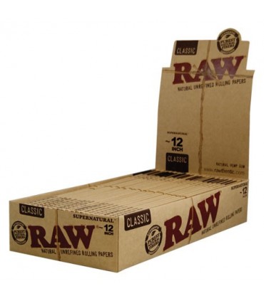 Cartina Raw Huge Lunga Naturali mis.28x44mm conf. 20 libretti da 20 cartine