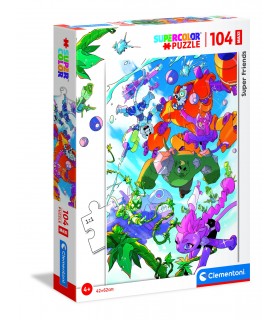 Puzzle Supercolor Clementoni Maxi 104 pz. Super Friends