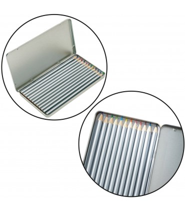 Confezione di Metallo F.C. Fiorentina con 12 Matite colorate