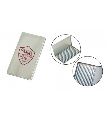 Confezione di Metallo A.S Roma con 12 Matite colorate