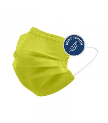 Mascherine Chirurgiche Protettive POPme Monouso 3 Strati colore  Lime Blister da 5 pz.