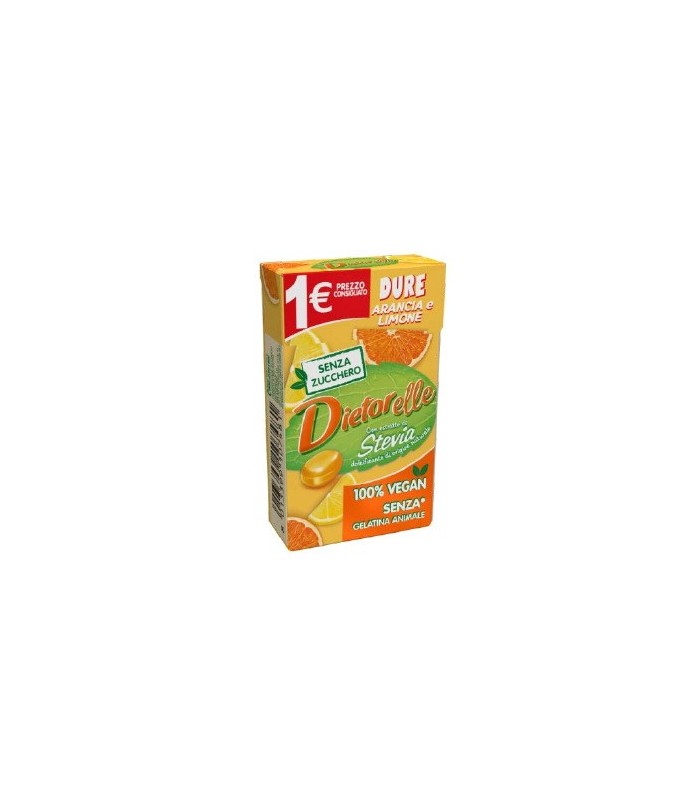 DIETORELLE DURE ARANCIA E LIMONE SENZA ZUCCHERO ASTUCCIO 27g CONF. DA