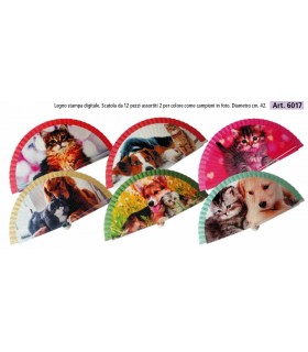 Ventagli in Legno Dipinti a Mano su Entrambi i Lati conf. 12 pz. assortiti come in foto