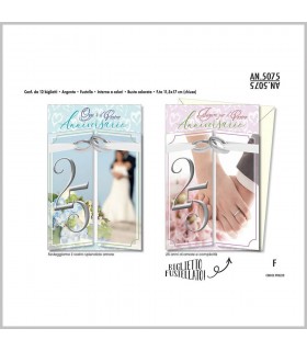 Biglietto Cromo Compleanno conf. 12 pz. assortiti