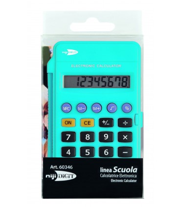 CALCOLATRICE LEBEZ 8 CIFRE COLORE FLUO