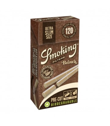 Filtri Smoking Brown Bio Ultra Slim 5.7mm in scatolina conf. 20 pz.