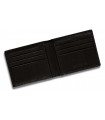 Portafoglio e  Portacarte di Credito Dal Negro 2 Tasche in Vera  Pelle Color Vitello Nero