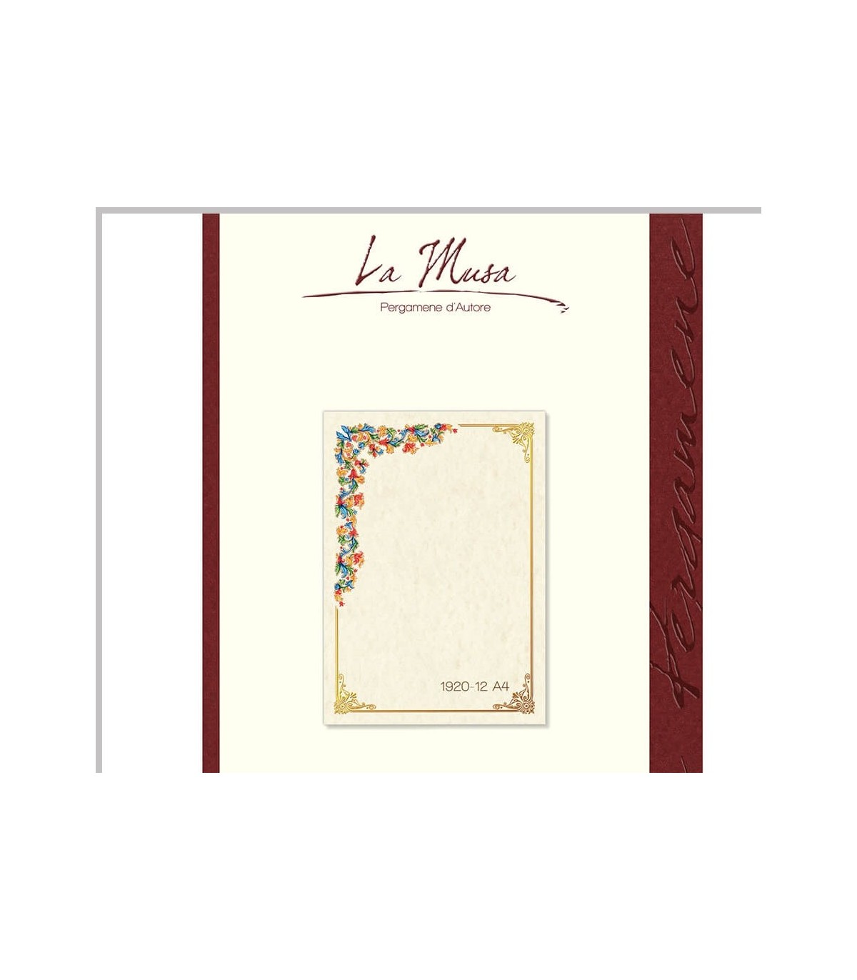 Carta Pergamena La Musa 160 gr. Formato A4 colore avorio conf.12 fogli