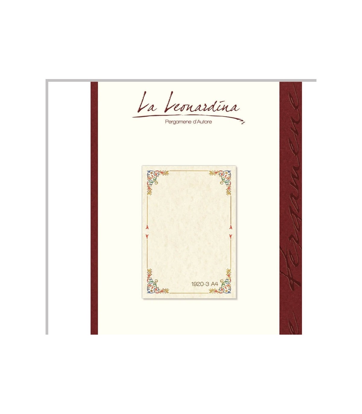 Carta Pergamena La Leonardina 160 gr. Formato A4 colore avorio conf.12 fogli