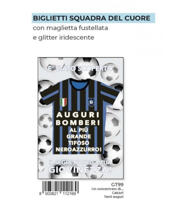 Biglietto Marpimar Compleanno Neroazzurro conf. 12 pz. assortiti