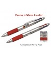 Penna a Sfera 4 Colori in Metallo F.C. Genoa conf. da 12 pz.