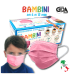 Mascherine Chirurgiche Protettive BAMBINI GDA COLORE ROSA Tipo II Monouso conf. 50 pz. (imballate in blister da 10 pz.)