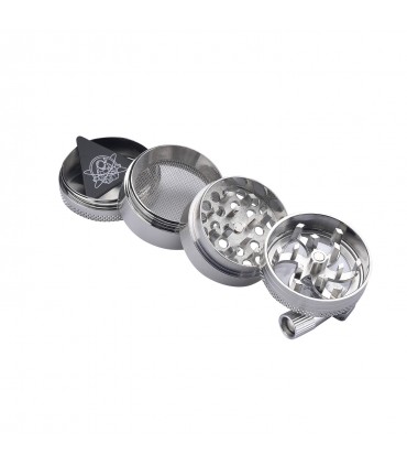 Grinder Champ in Metallo con Macinino 4 Parti Diam.40mm conf. 6 pz. assortito con 2 colori