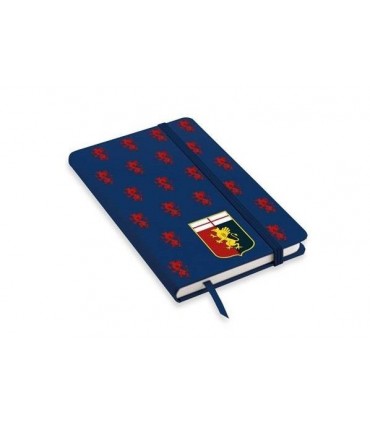 Nootebook A6 con Elastico F.C. Genova disponibile in 2 colori Bianco e Blu