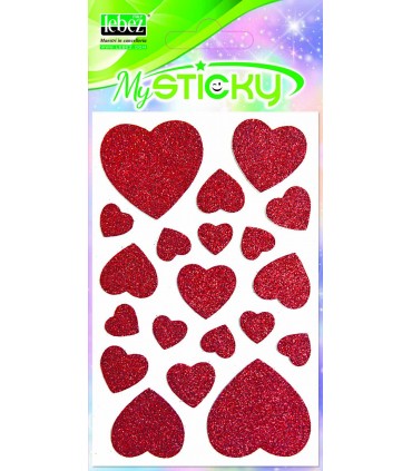 stickers adesivi lebez glitterati expo da 72 buste assortiti come da foto