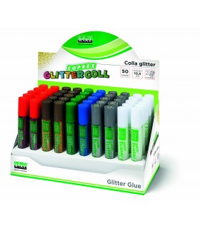 colla gitter lebez tubo da 10.5ml expo da 50 pz. colori assortiti come da foto