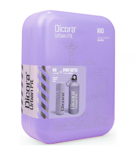 dicora cofanetto donna urban fit rio for her con edt da 100ml + borraccia sport in alluminio da 500ml