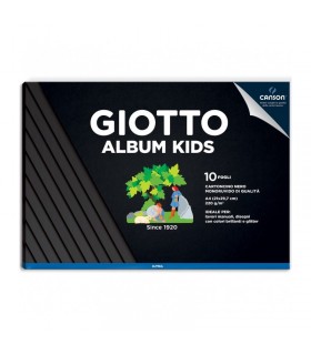album Disegno Giotto kids nero a4 10 Fogli 220g conf 5 pz.