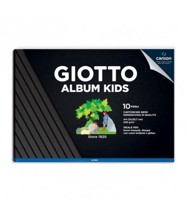 Giotto Kids Zeichenalbum – A4, 30 Blatt, 90 G/m² | Für Buntstifte, Filzstifte, Kreide & Trockene Maltechniken