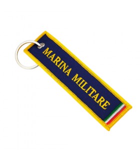 Portachiavi in STOFFA RICAMATO Marina Militare