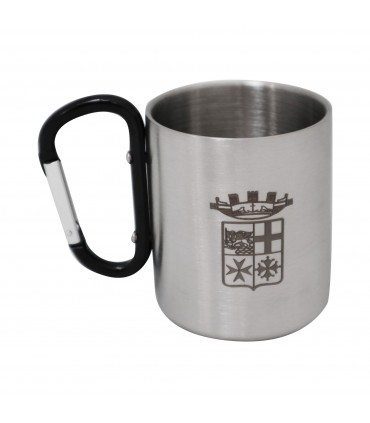TAZZA IN ACCIAIO CON MANICO CON MOSCHETTONE MARINA MILITARE