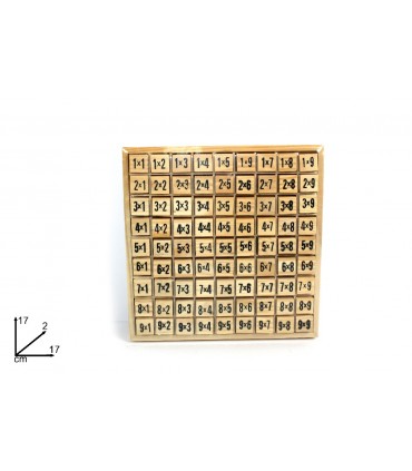 gioco in legno tabella moltiplicazione mis.17x17 cm