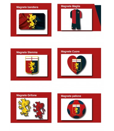 magnete f.c. genoa disponibili in diversi modelli come da foto