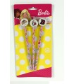 set 3 pz. matita con gomma Barbie