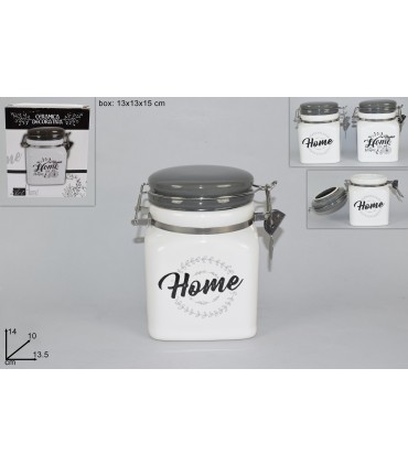 barattolo home in ceramica H.14 cm confezionato in scatola