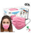 Mascherine Chirurgiche Protettive GDA COLORE rosa Tipo II Monouso conf. 50 pz. (imballate in blister da 10 pz.)