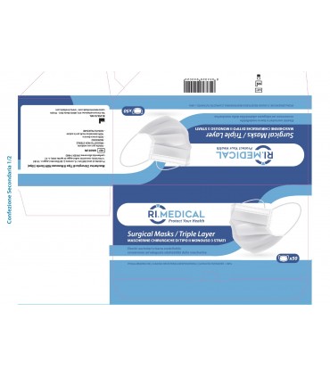 Mascherine Chirurgiche Protettive  in busta conf.50 pz. ( contiene 5 blister da 10 pz.)