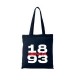 shopper bianca con manici e scritta 1983 f.c.genoa mis.48x38 cm
