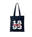 shopper bianca con manici e scritta 1983 f.c.genoa mis.48x38 cm