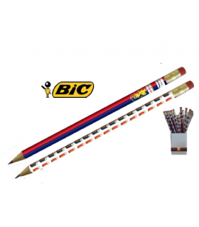 kit 50 matite con gommino marca bic f.c. Genoa assortite