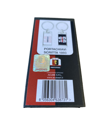 Portachiavi in Metallo Smaltato f.c. genoa confezionato in scatola da regalo